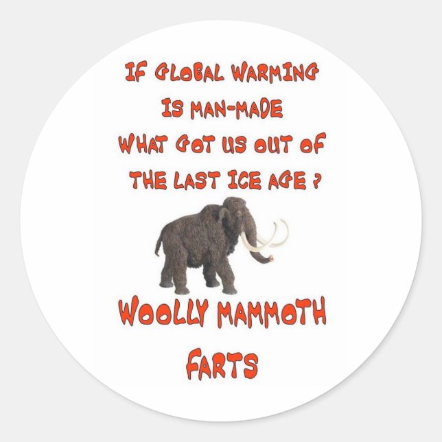 GLOBAL WARMING CLASSIC ROUND STICKER (Front)