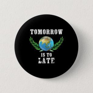 Global Warming, Environmental Protection, Globe, E 6 Cm Round Badge