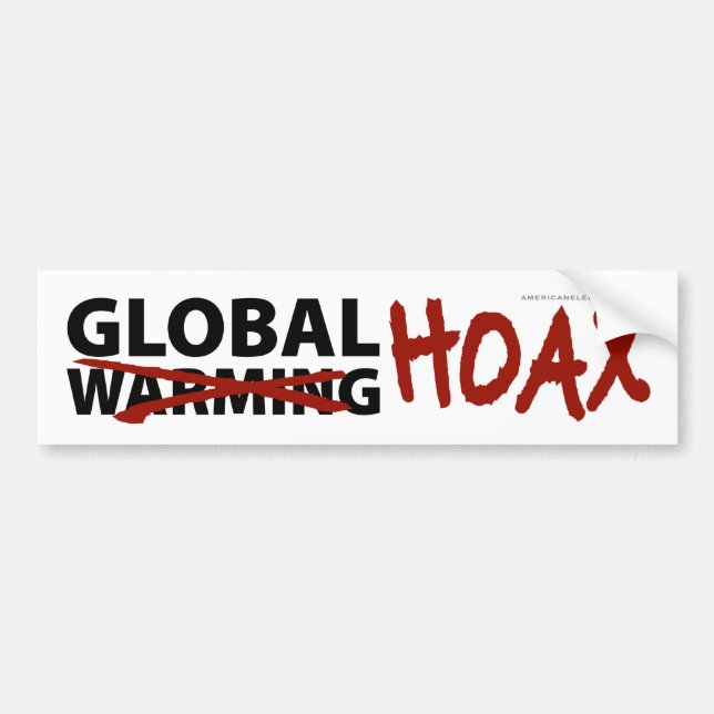 Global Warming Hoax Bumper Sticker (Front)