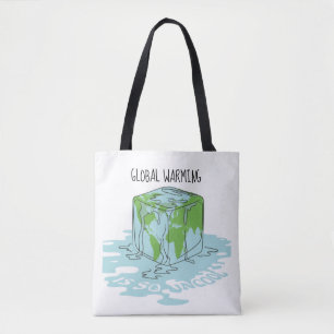 Global Warming is so Uncool Tote Bag