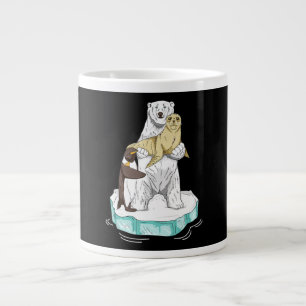 Global Warming Polar Bear Climate Change Awareness Large Coffee Mug