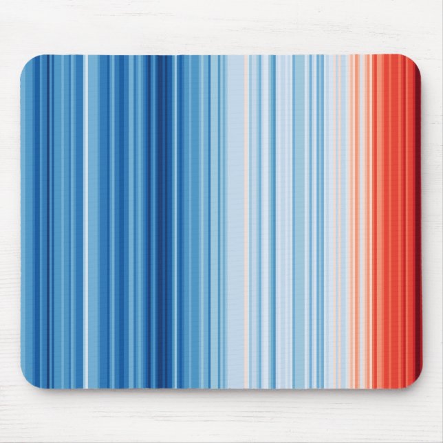 Global Warming Stripes Climate Change Crisis Earth Mouse Mat (Front)