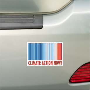 Global Warming Stripes Climate Change Seal Levels Car Magnet