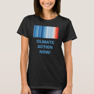 Global Warming Stripes Climate Change T-Shirt