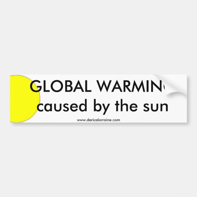 Global Warming Sun Bumper Sticker (Front)