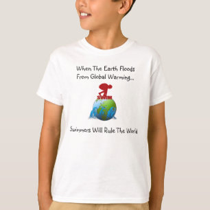 GLOBAL WARMING SWIMMER YOUTH T-SHIRT
