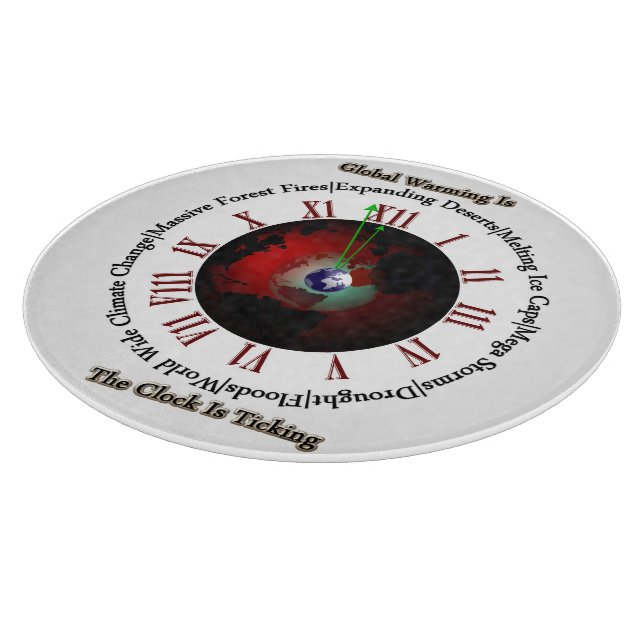 Global Warming - TisRO Glass Cutting Board (Corner)