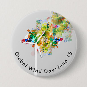 Global Wind Day 7.5 Cm Round Badge