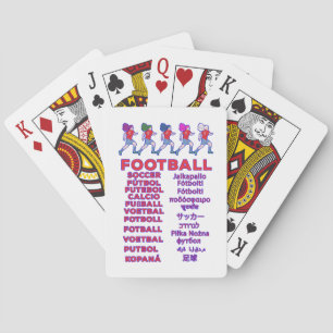 Global Women Soccer Multilingual Names Sports Fan Playing Cards