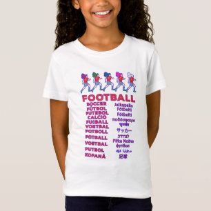 Global Women Soccer Multilingual Names Sports Fan T-Shirt