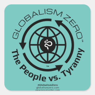 Globalism Zero™ Black Circle Logo Stickers