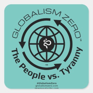 Globalism Zero™ Black Circle Logo Stickers