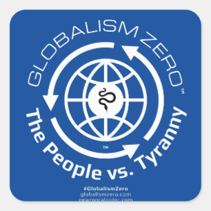Globalism Zero™ White Circle Logo Stickers