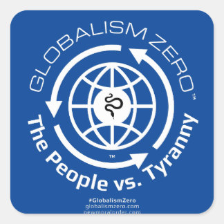 Globalism Zero™ White Circle Logo Stickers