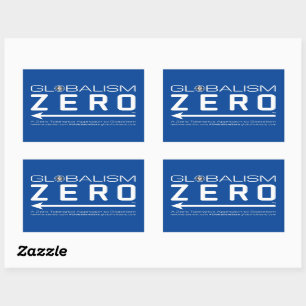 Globalism Zero™ White Line Logo Stickers