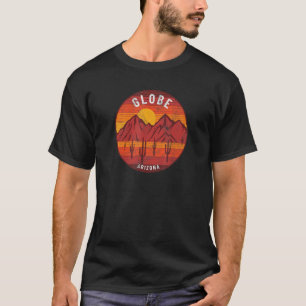 Globe Arizona Vintage Cactus Sunset Desert Landsca T-Shirt