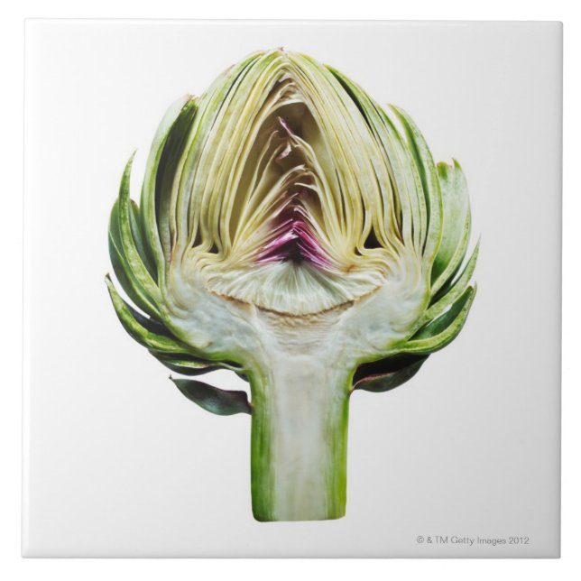 Globe artichoke half cut out tile (Front)