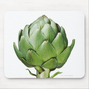 Globe Artichoke on White Background Cut Out Mouse Mat