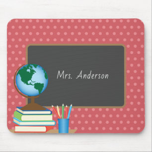 Globe Books Pencils Teacher  Mouse Mat