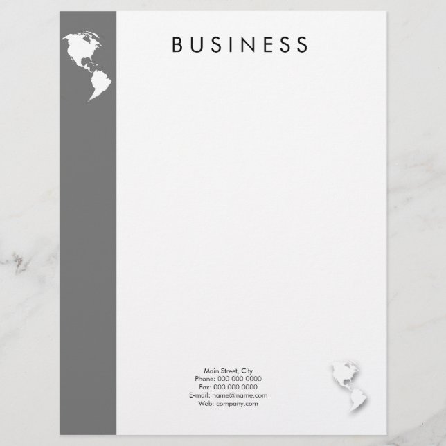 globe_business_e letterhead design (Front)