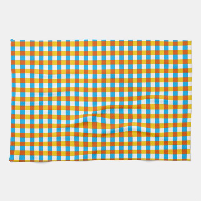Globe Check Classic kitchen towel (Horizontal)