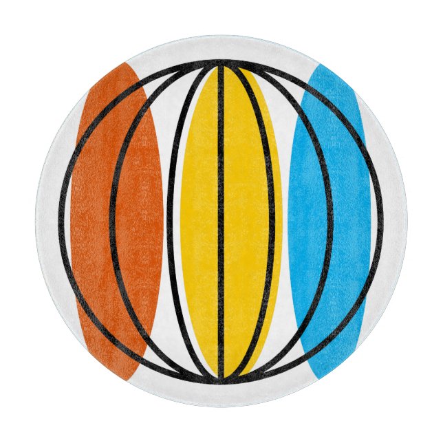 Globe cutting board round (Front)