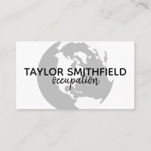 globe earth travel logo professional business card