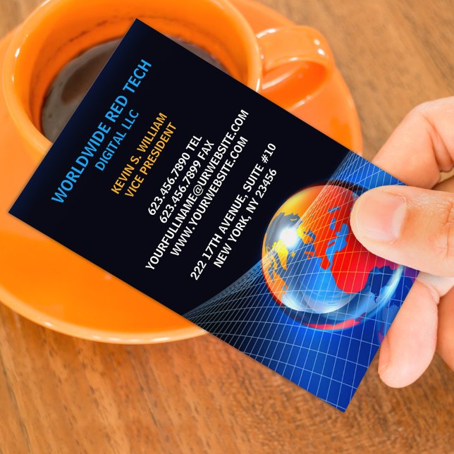 Globe Grid Business Card (Creator Uploaded)