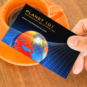 Globe Grid Business Card