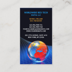 Globe Grid Business Card