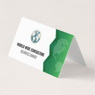 Globe Icon   Green Earth Business Card