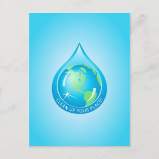 Globe in Waterdrop Postcard