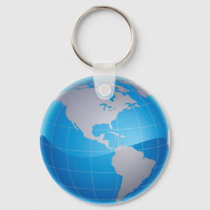 GLOBE KEY RING