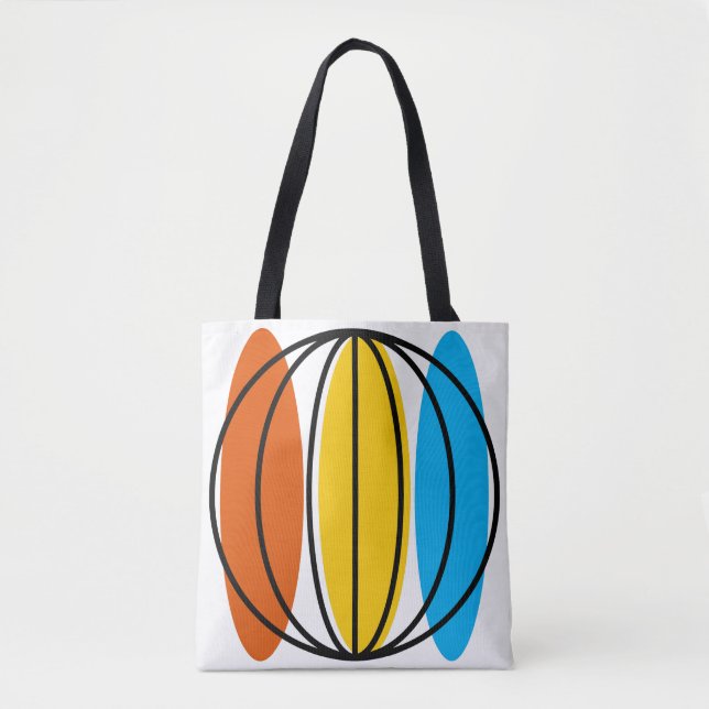 Globe Large all over tote orange back Bag (Front)