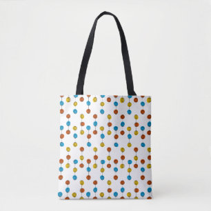Globe Lines all over tote yellow back Bag