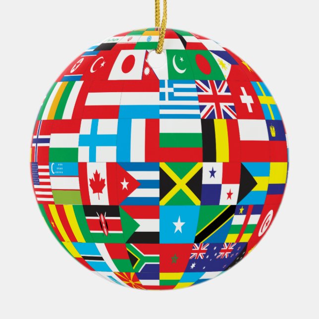 globe of flags ornament (Front)