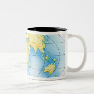 Globe of the World Two-Tone Coffee Mug