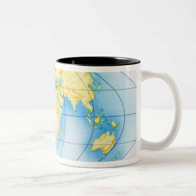 Globe of the World Two-Tone Coffee Mug (Right)