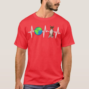 Globe Planet Earth Toy Fo Terrier Heartbeat Dog Lo T-Shirt