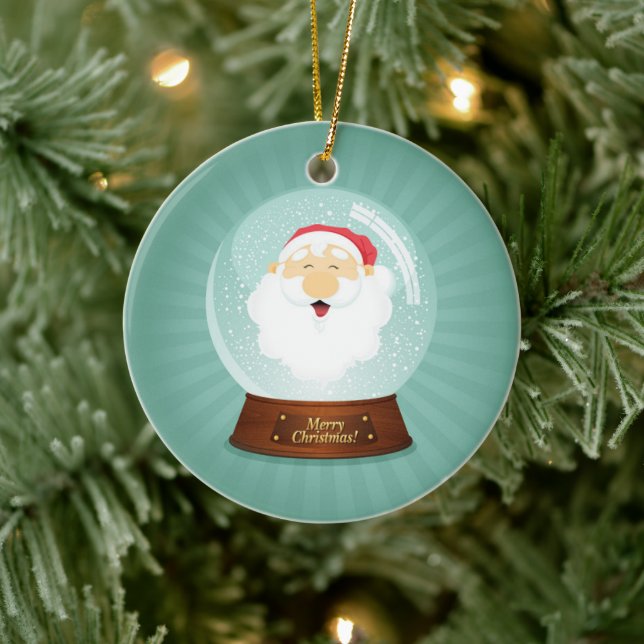 Globe Santa Claus Face Ceramic Tree Decoration (Tree)