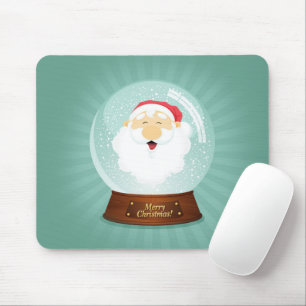 Globe Santa Claus Face Mouse Mat
