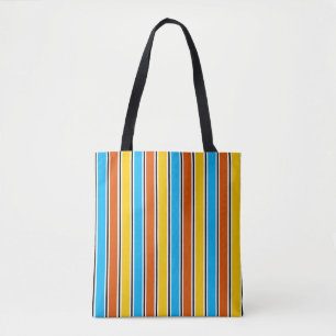 Globe Stripe Classic all over tote Bag