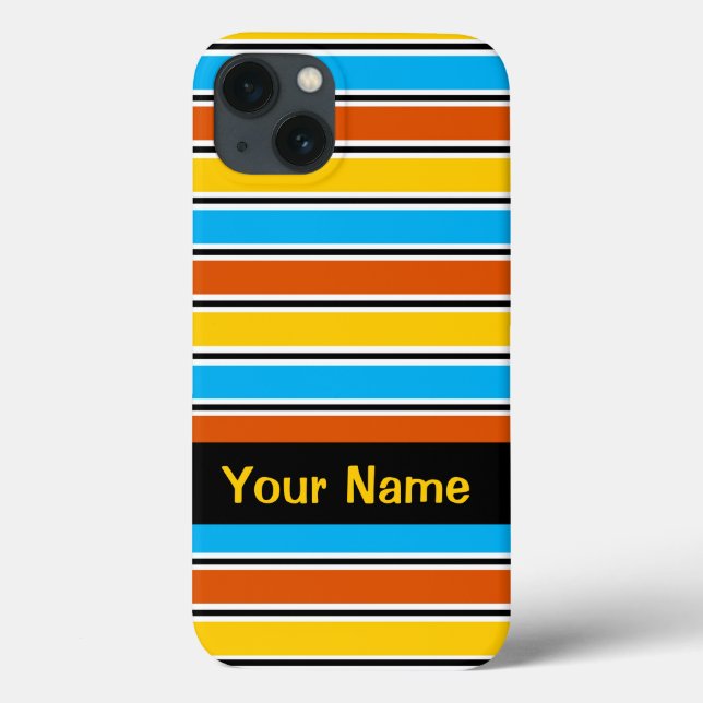 Globe Stripe Classic 'Name' iPad mini barely there Case-Mate iPhone Case (Back)