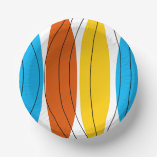 Globe Stripe Paper Plate