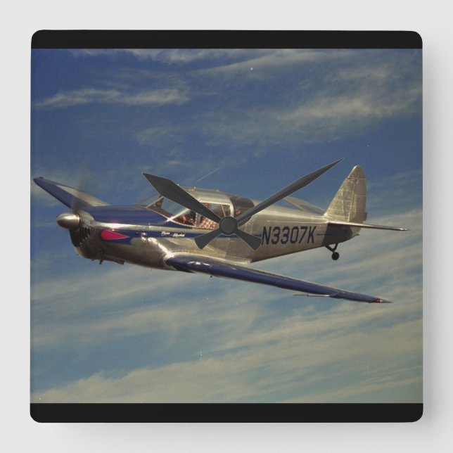 Globe, Swift 1946_Classic Aviation Square Wall Clock (Front)