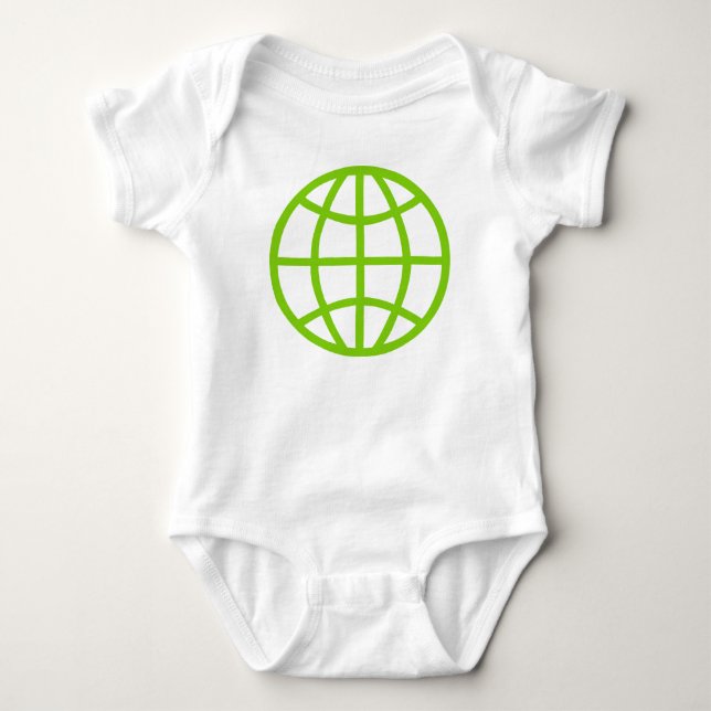 Globe Symbol Baby Bodysuit (Front)