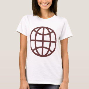 Globe Symbol - Dark Brown T-Shirt