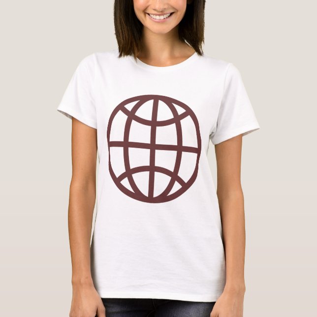 Globe Symbol - Dark Brown T-Shirt (Front)