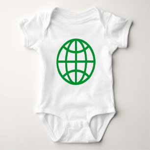 Globe Symbol - Grass Green Baby Bodysuit