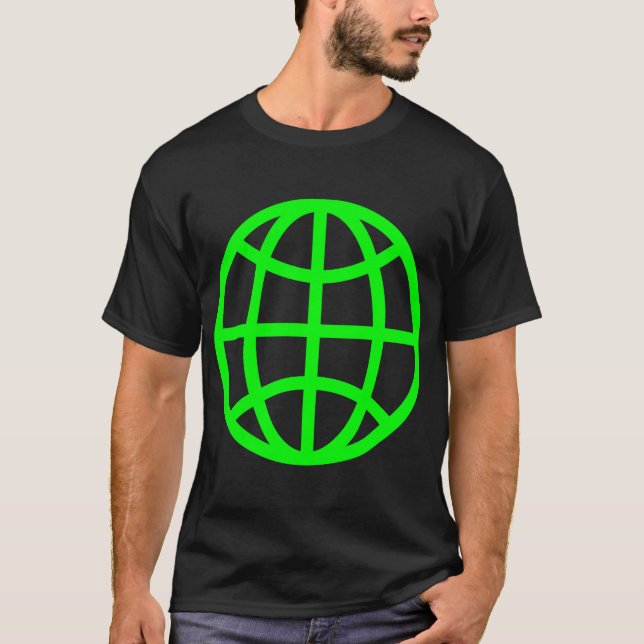 Globe Symbol - Green T-Shirt (Front)